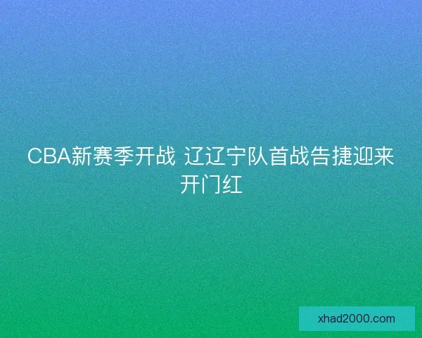 CBA新赛季开战 辽辽宁队首战告捷迎来开门红